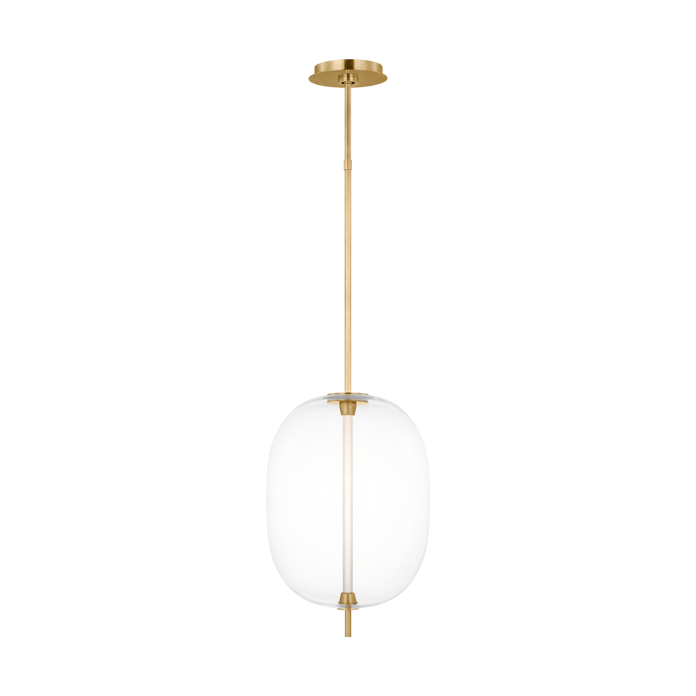 Heian Medium Pendant Clear Natural Brass 2700K 90 CRI