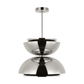 Shanti X-Large Double Asymmetric Pendant Polished Nickel 2700K 90 CRI