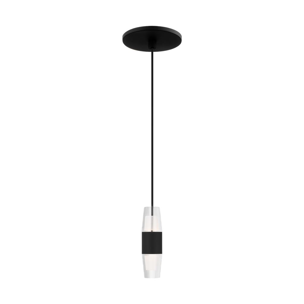 Lassell Short 1-Light Pendant | Nightshade Black 2700K 120V