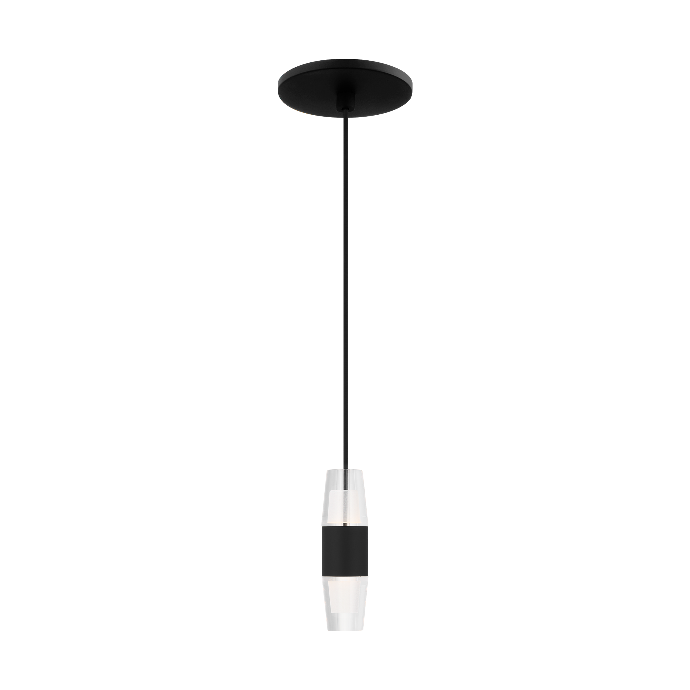 Lassell Short 1-Light Pendant | Nightshade Black 2700K 120V