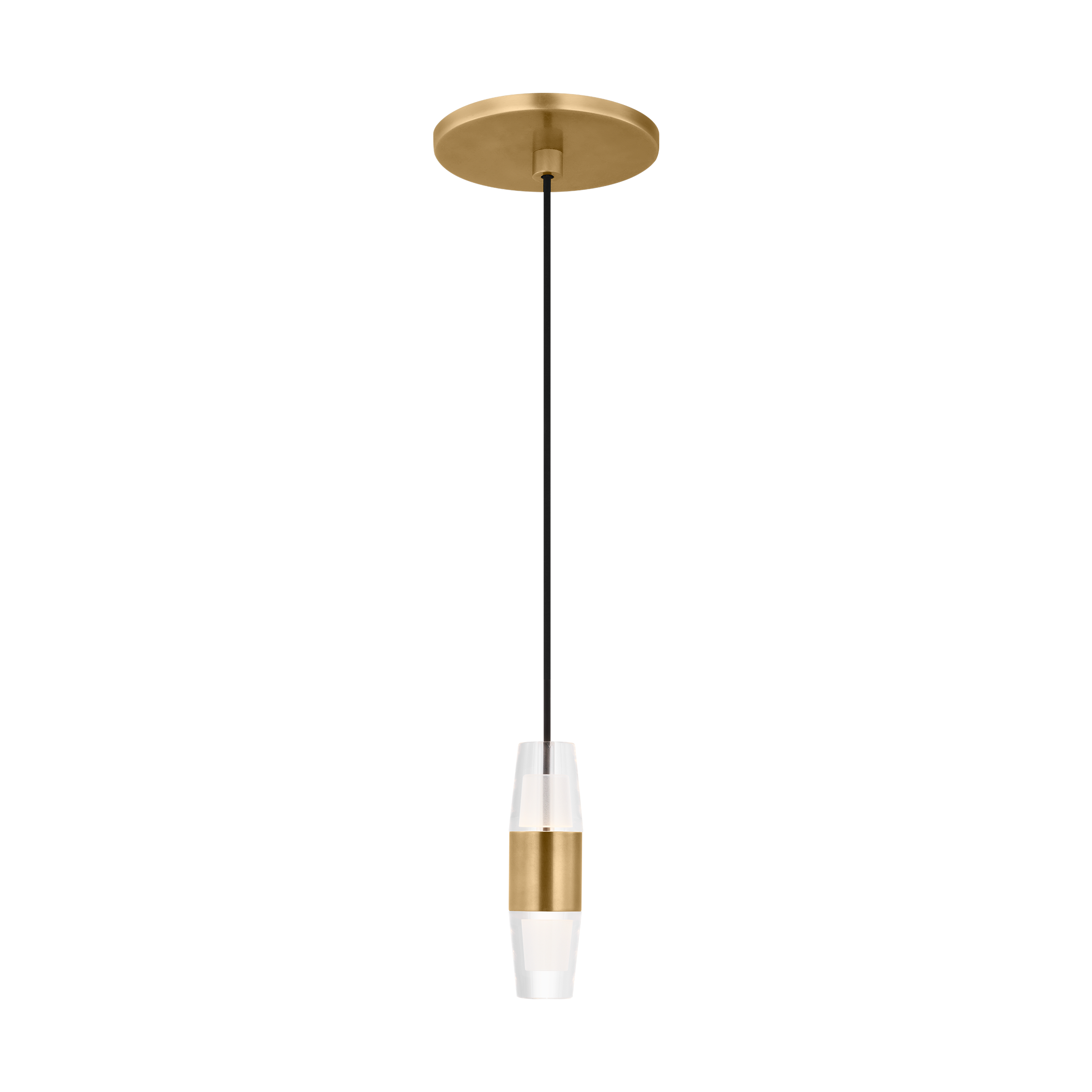Lassell Short 1-Light Pendant | Natural Brass 2700K 120V