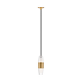 Lassell Short Port Alone Pendant | Natural Brass 2700K 120V