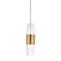 Lassell Short Mini Pendant MonoRail Natural Brass 2700K 90 CRI