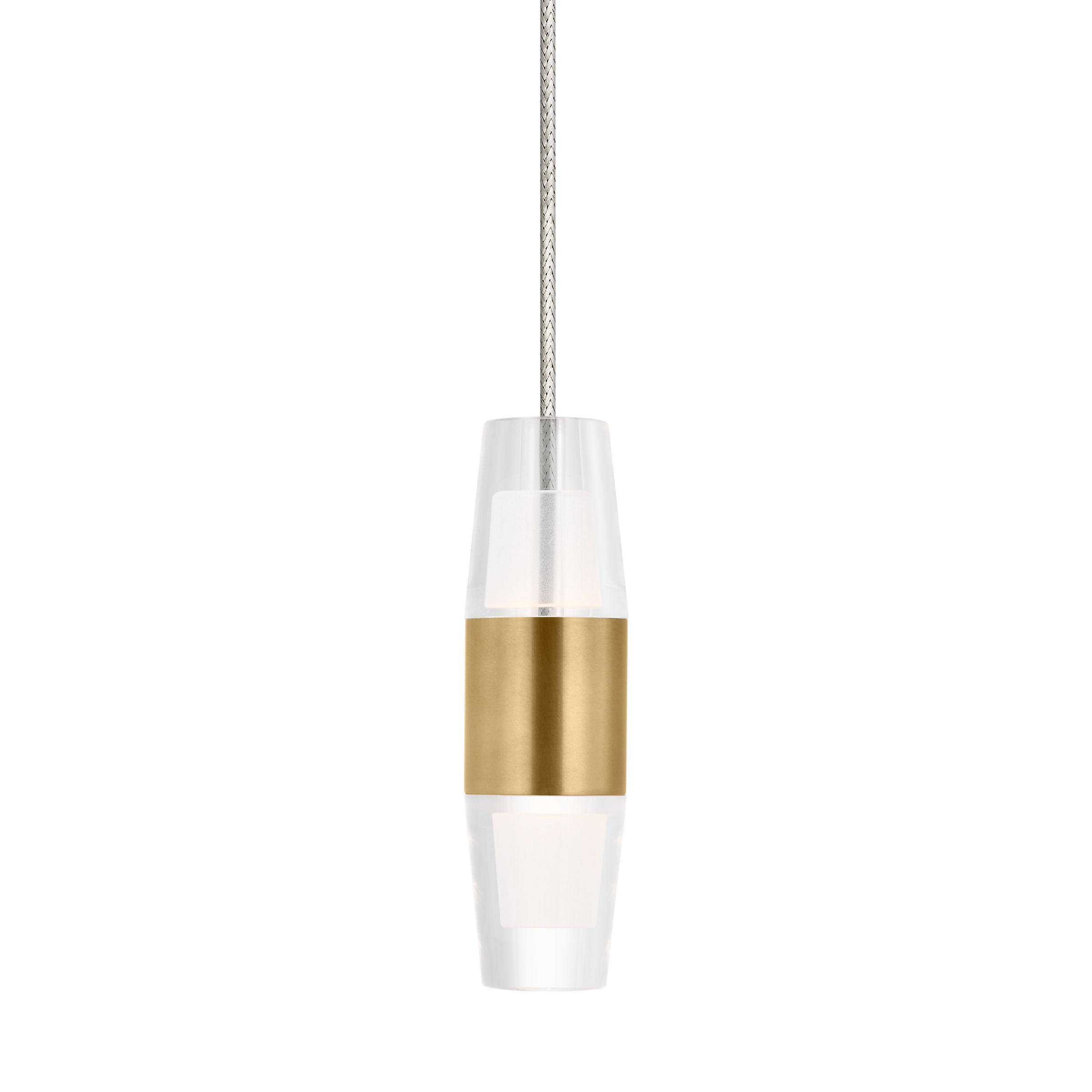 Lassell Short Mini Pendant MonoRail Natural Brass 2700K 90 CRI