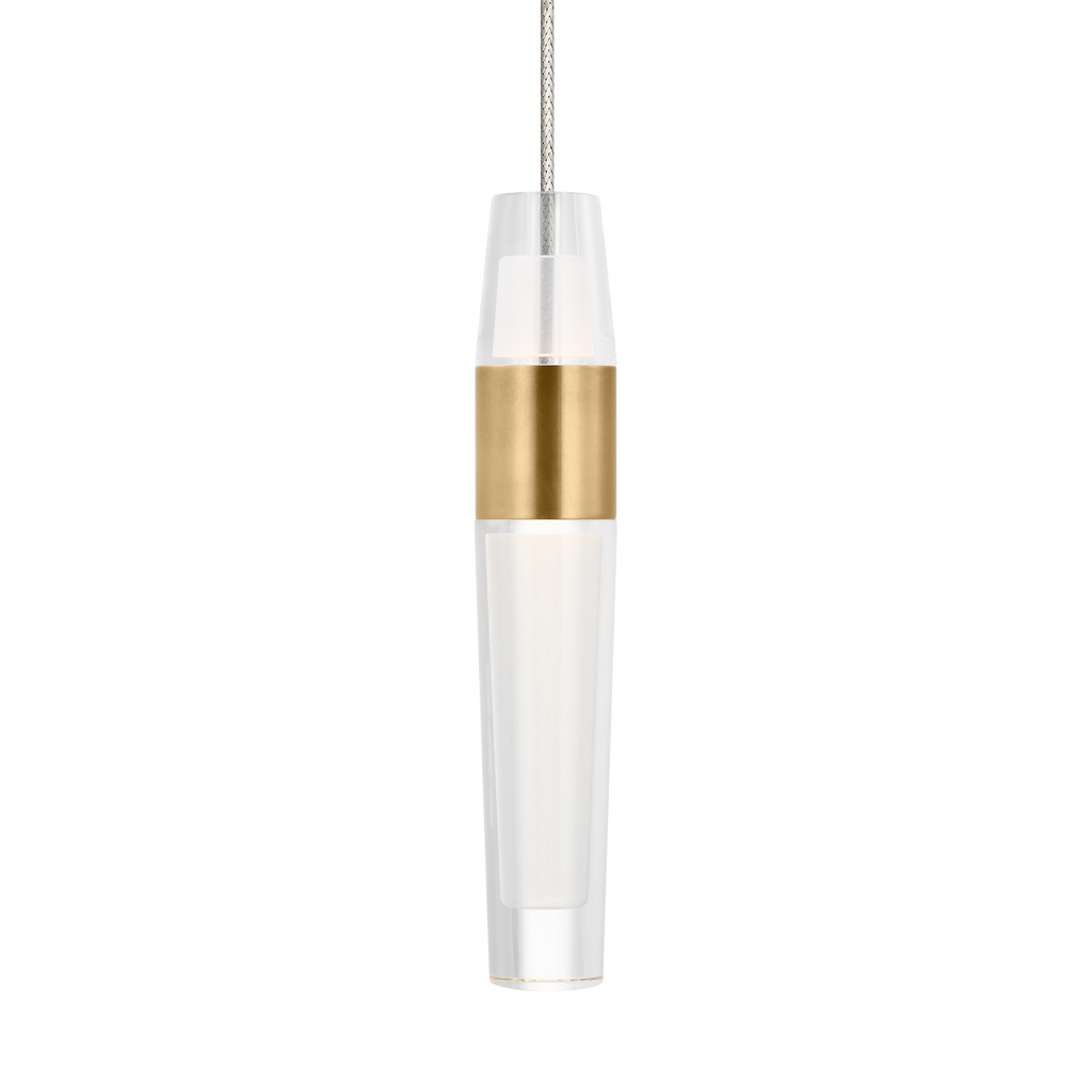 Lassell Mini Pendant MonoRail Natural Brass 2700K 90 CRI
