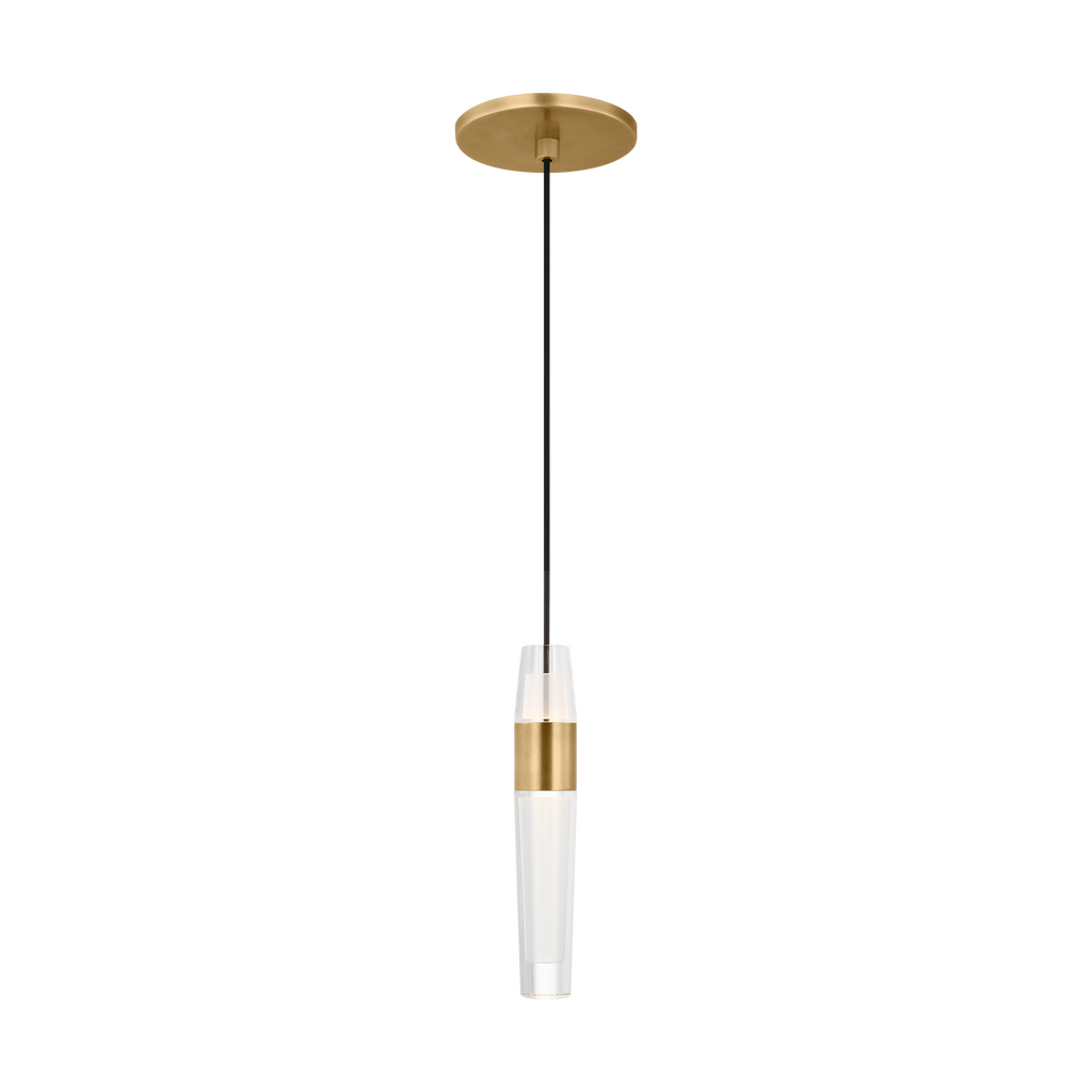 Lassell 1-Light Pendant | Natural Brass 2700K 120V