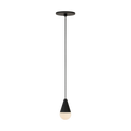 Cupola Alabaster 1 Light Pendant Nightshade Black 3000K 90 CRI