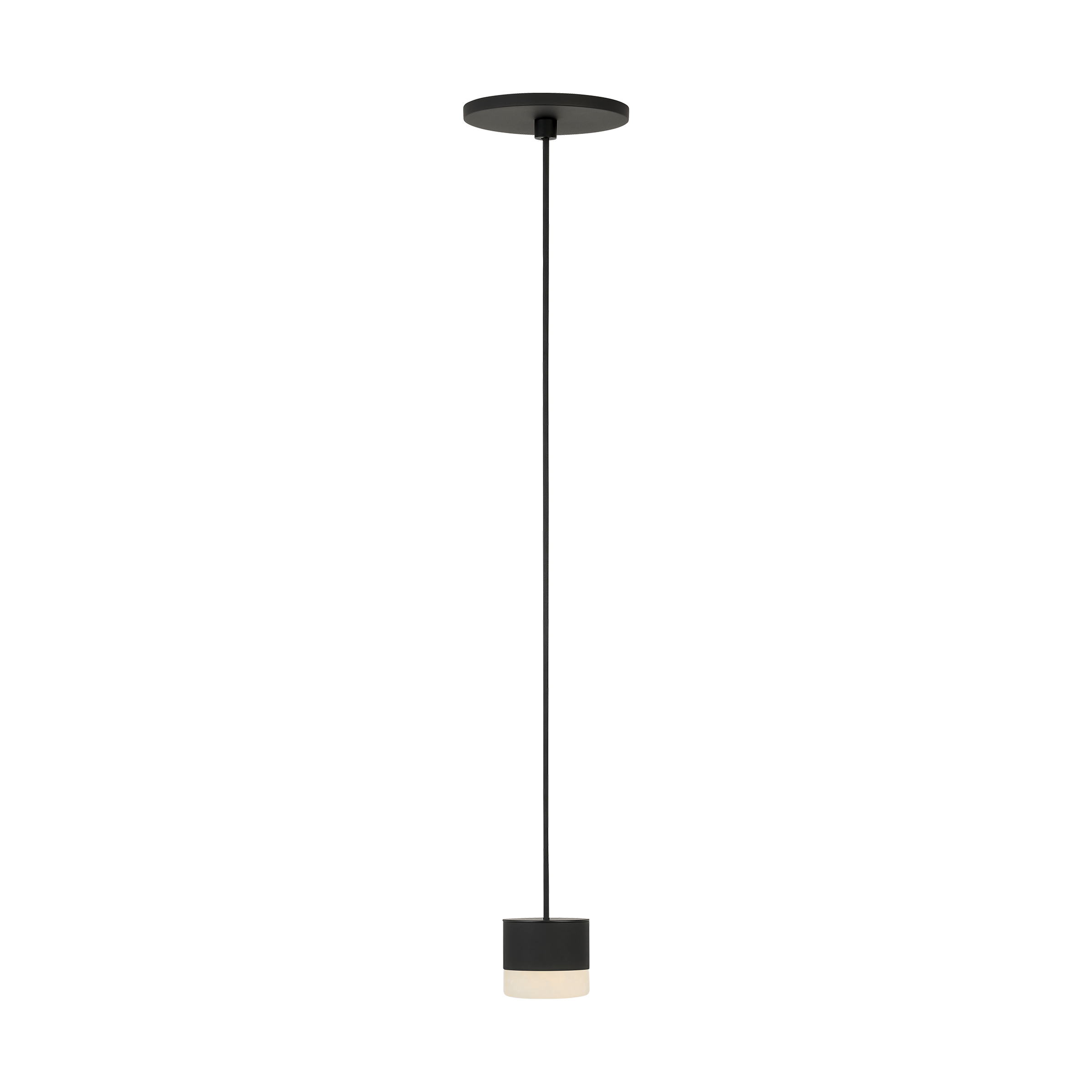 Gable Alabaster 1 Light Pendant Nightshade Black 3000K 90 CRI
