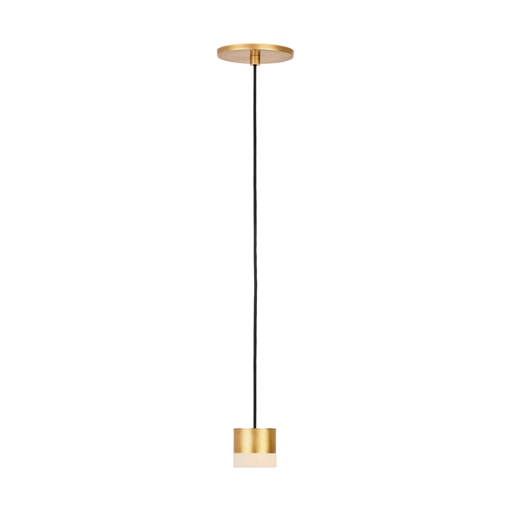 Gable Alabaster 1 Light Pendant Hand Rubbed Antique Brass 3000K 90 CRI