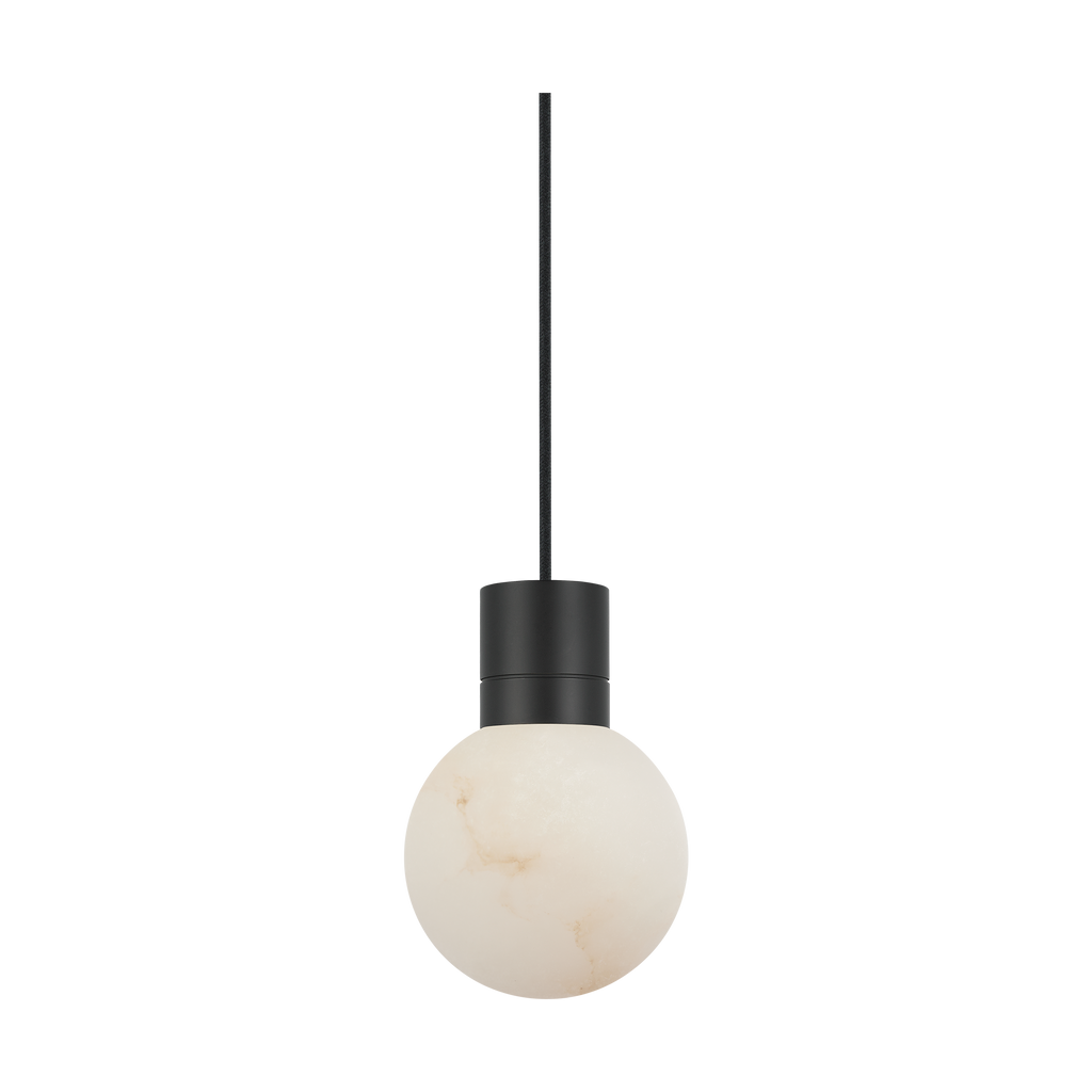 Mina Alabaster Small Pendant Black Cord Black 3000K 90 CRI