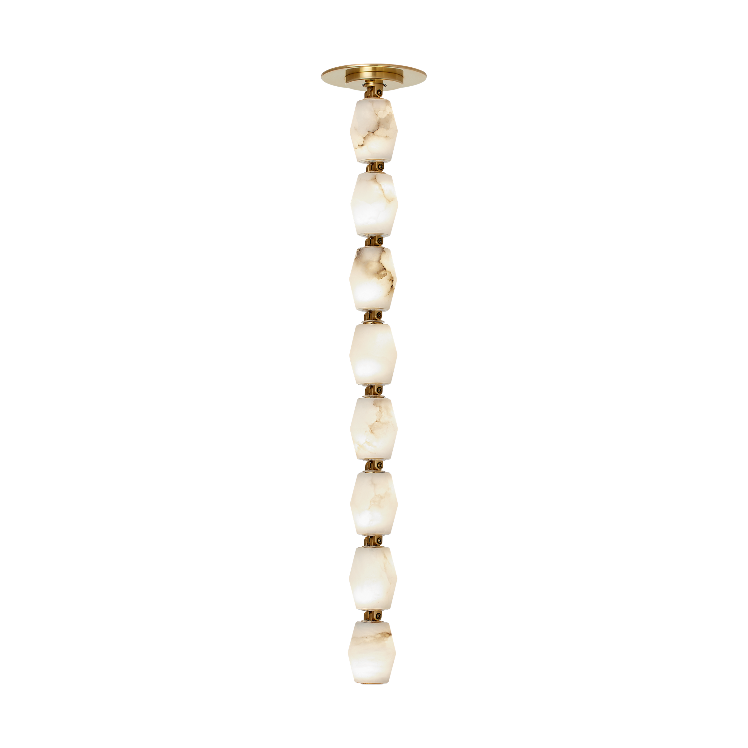 Collier Alabaster 24 Pendant | Hand-Rubbed Antique Brass 3000K Remote 120V