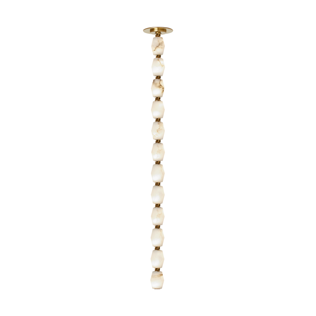 Collier Alabaster 36 Pendant | Hand-Rubbed Antique Brass 2700K Remote 120V