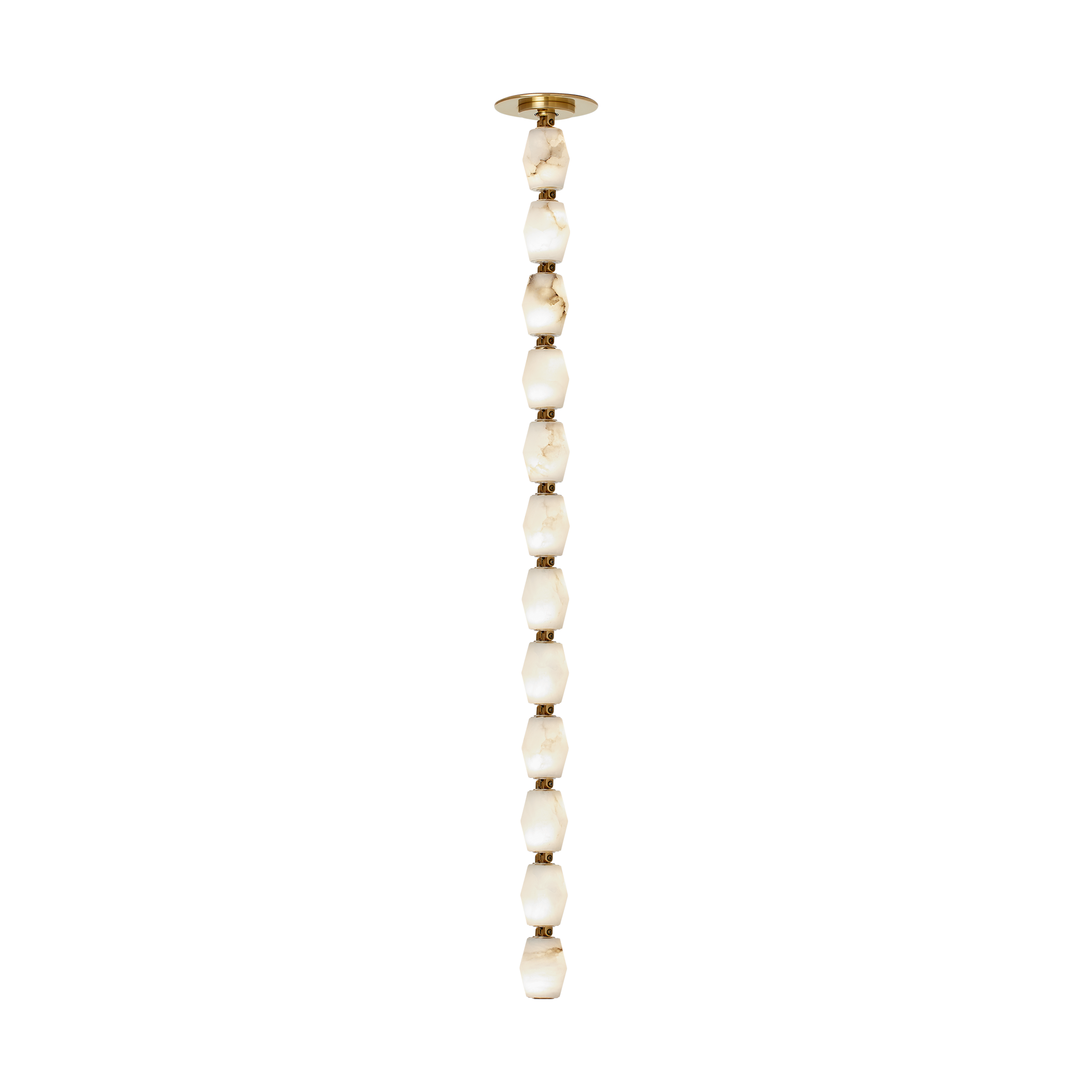 Collier Alabaster 36 Pendant | Hand-Rubbed Antique Brass 2700K Remote 120V