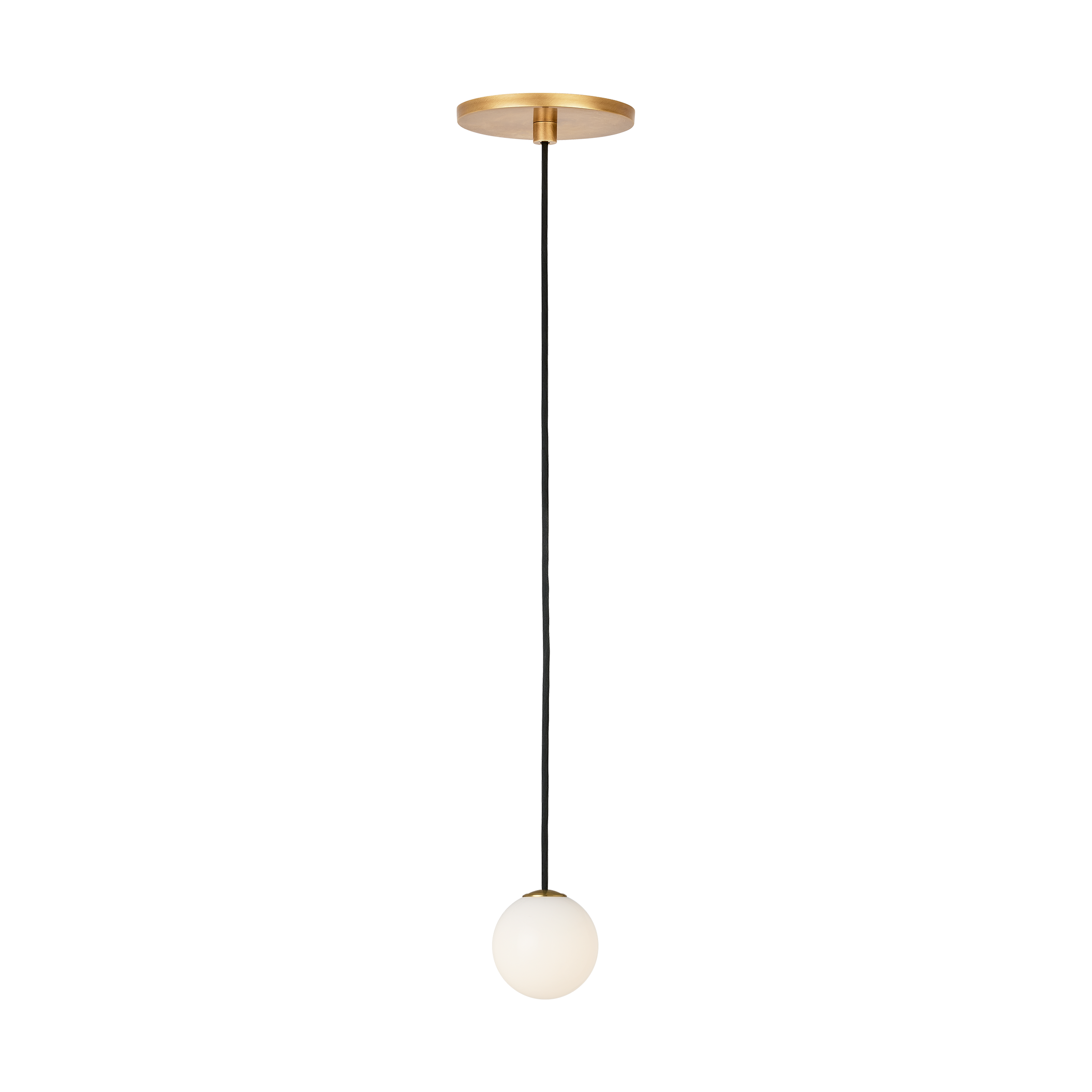 Orbet 1 Light Pendant hand rubbed antique brass 2700K 90 CRI