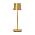 Nevis Accent Rechargeable Table Lamp Natural Brass 2700K 90 CRI wall charger included