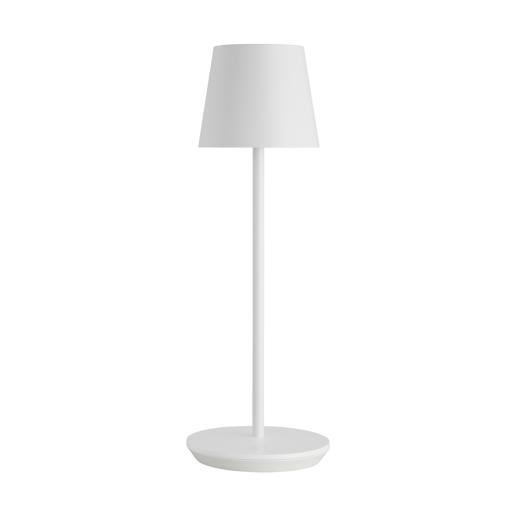 Nevis Accent Rechargeable Table Lamp matte White 2700K 90 CRI wall charger included