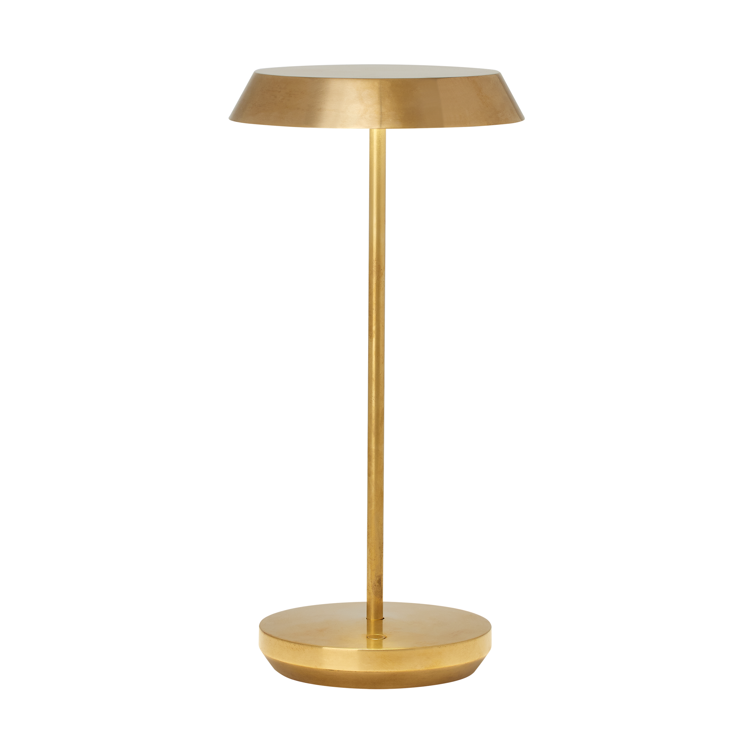 Tepa Accent Rechargeable Table Lamp Natural Brass 2700K 90 CRI wall charger included