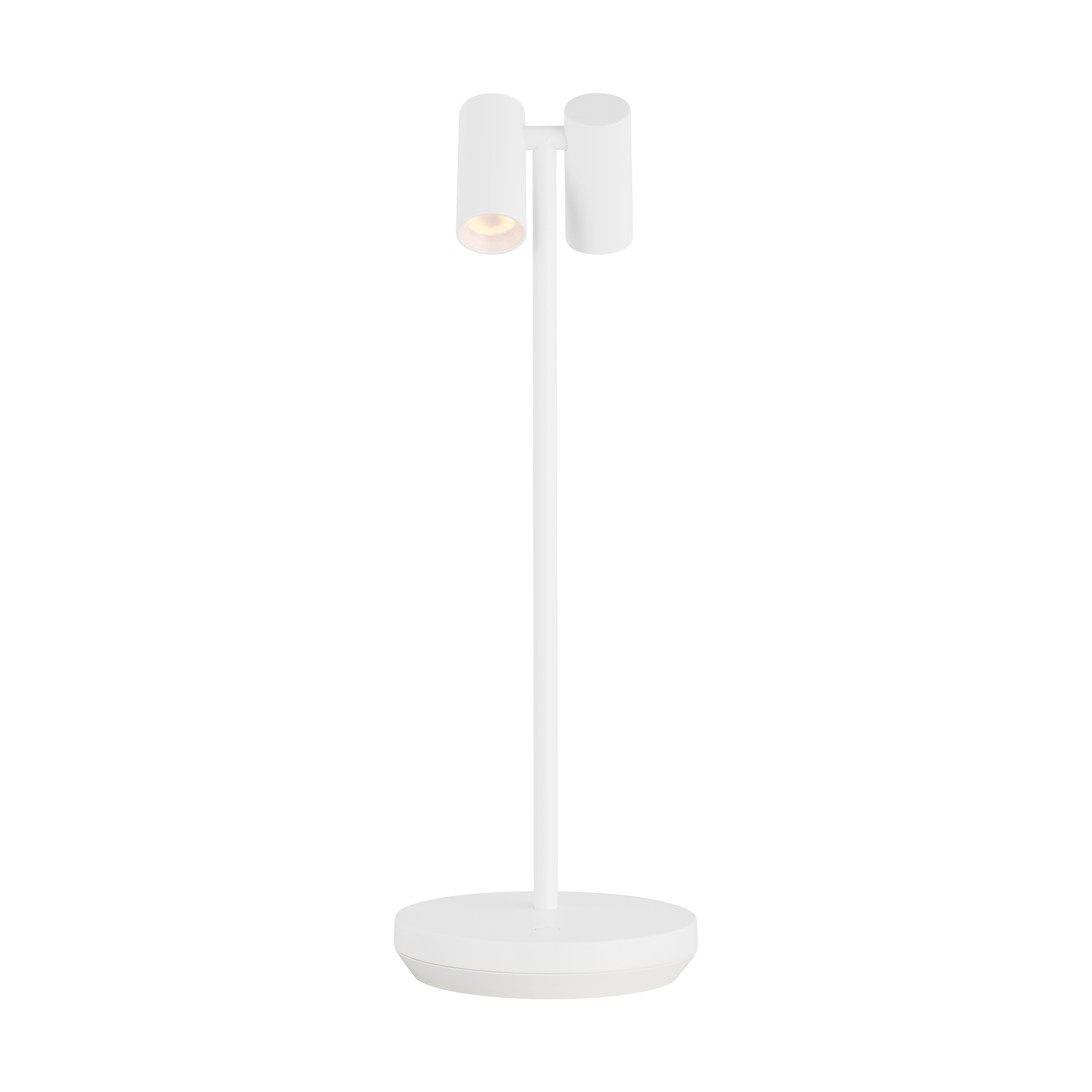 Doppia Accent Rechargeable Table Lamp matte White 2700K 90 CRI wall charger included