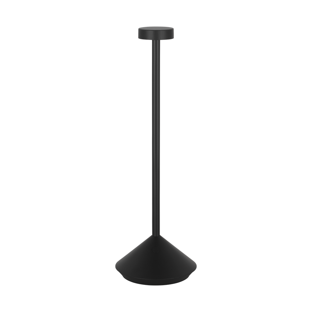 Moneta Accent Rechargeable Table Lamp Black 2700K 90 CRI wall charger included