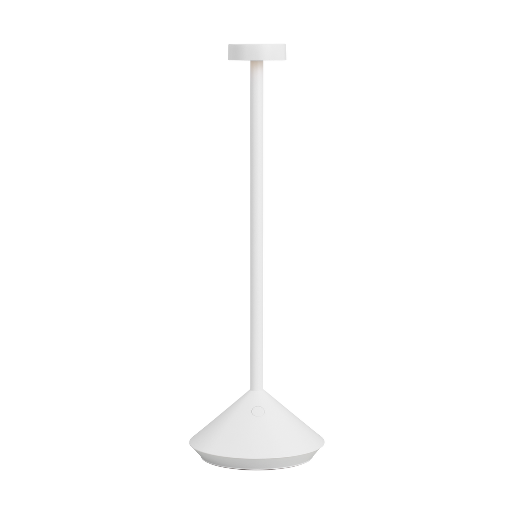 Moneta Accent Rechargeable Table Lamp matte White 2700K 90 CRI wall charger included