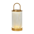 Tawa Accent Rechargeable Table Lamp Natural Brass 2700K 90 CRI wall charger included