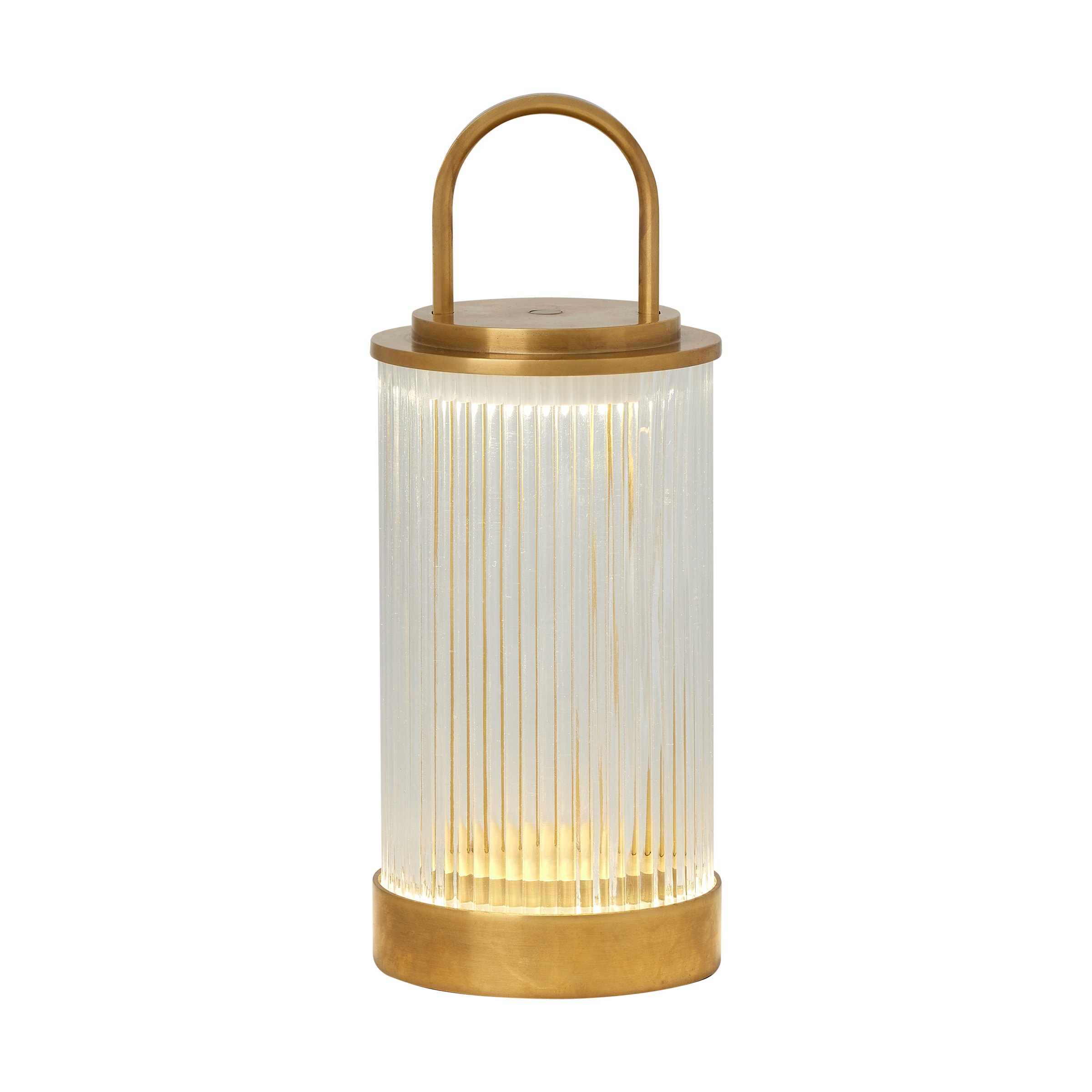 Tawa Accent Rechargeable Table Lamp Natural Brass 2700K 90 CRI wall charger included