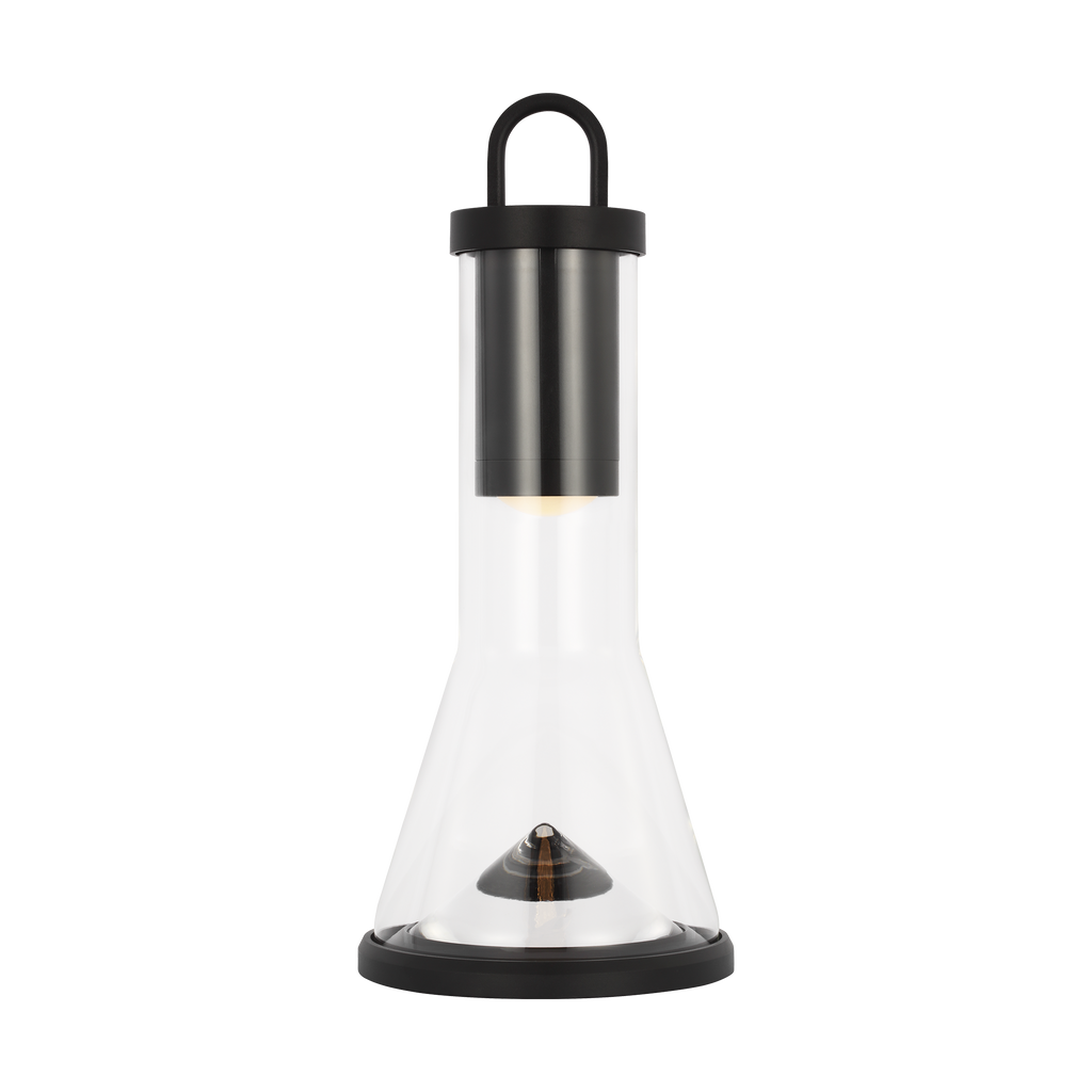 Kandella Accent Rechargeable Table Lamp Black 2700K 90 CRI wall charger included