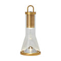 Kandella Accent Rechargeable Table Lamp Natural Brass 2700K 90 CRI wall charger included