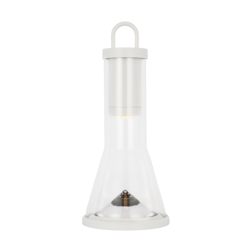 Kandella Accent Rechargeable Table Lamp matte White 2700K 90 CRI wall charger included