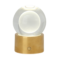 Mina Accent Rechargeable Table Lamp Natural Brass 2700K 90 CRI wall charger included