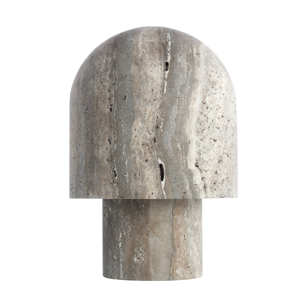 Kennett Small Travertine Table Lamp dark travertine 2700K 90 CRI