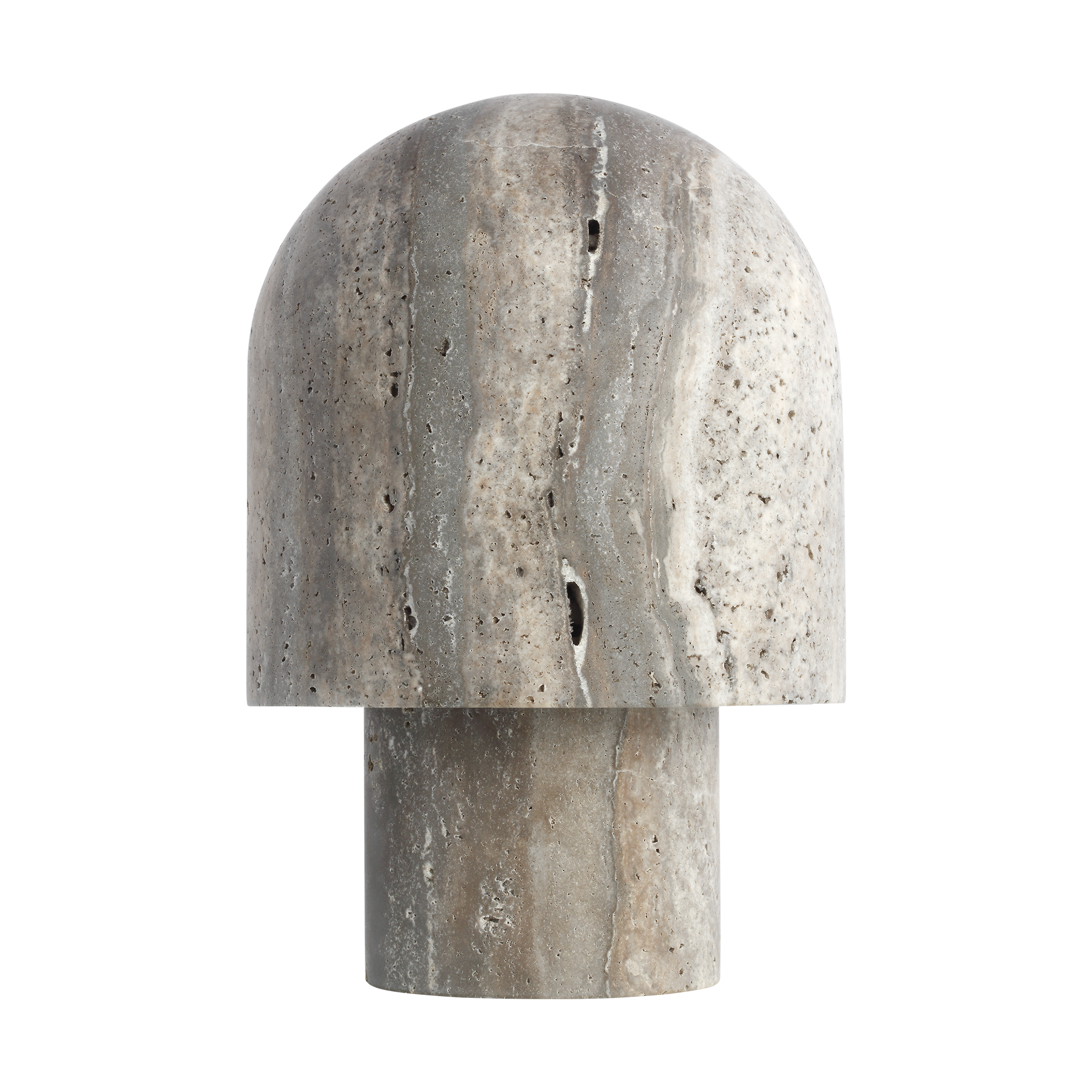 Kennett Small Travertine Table Lamp dark travertine 2700K 90 CRI
