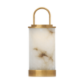Tawa Alabaster Accent Rechargeable Table Lamp Alabaster Hand Rubbed Antique Brass 2700K 90 CRI
