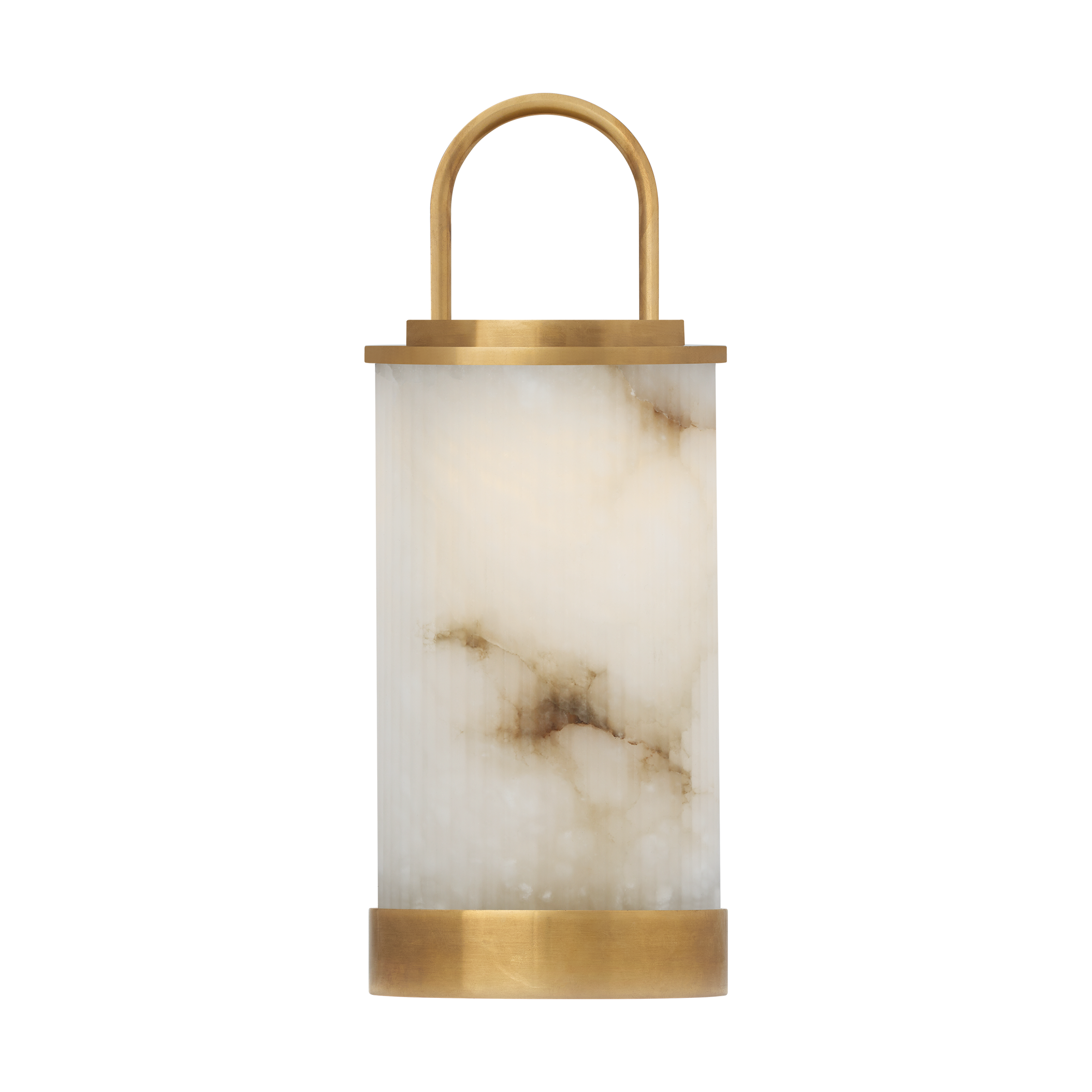Tawa Alabaster Accent Rechargeable Table Lamp Alabaster Hand Rubbed Antique Brass 2700K 90 CRI