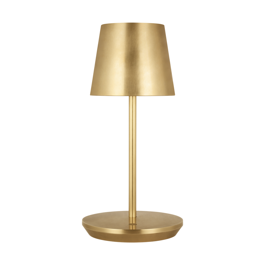 Nevis Short Accent Rechargeable Table Lamp hand-rubbed antique brass 2700K 90 CRI