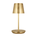Nevis Short Accent Rechargeable Table Lamp hand-rubbed antique brass 2700K 90 CRI