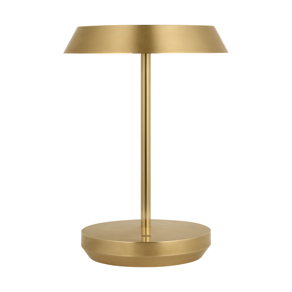 Tepa Short Accent Rechargeable Table Lamp Hand Rubbed Antique Brass 2700K 90 CRI