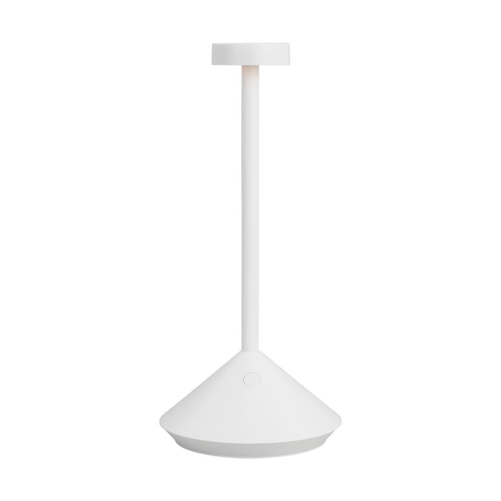 Moneta Short Accent Rechargeable Table Lamp Matte White 2700K 90 CRI