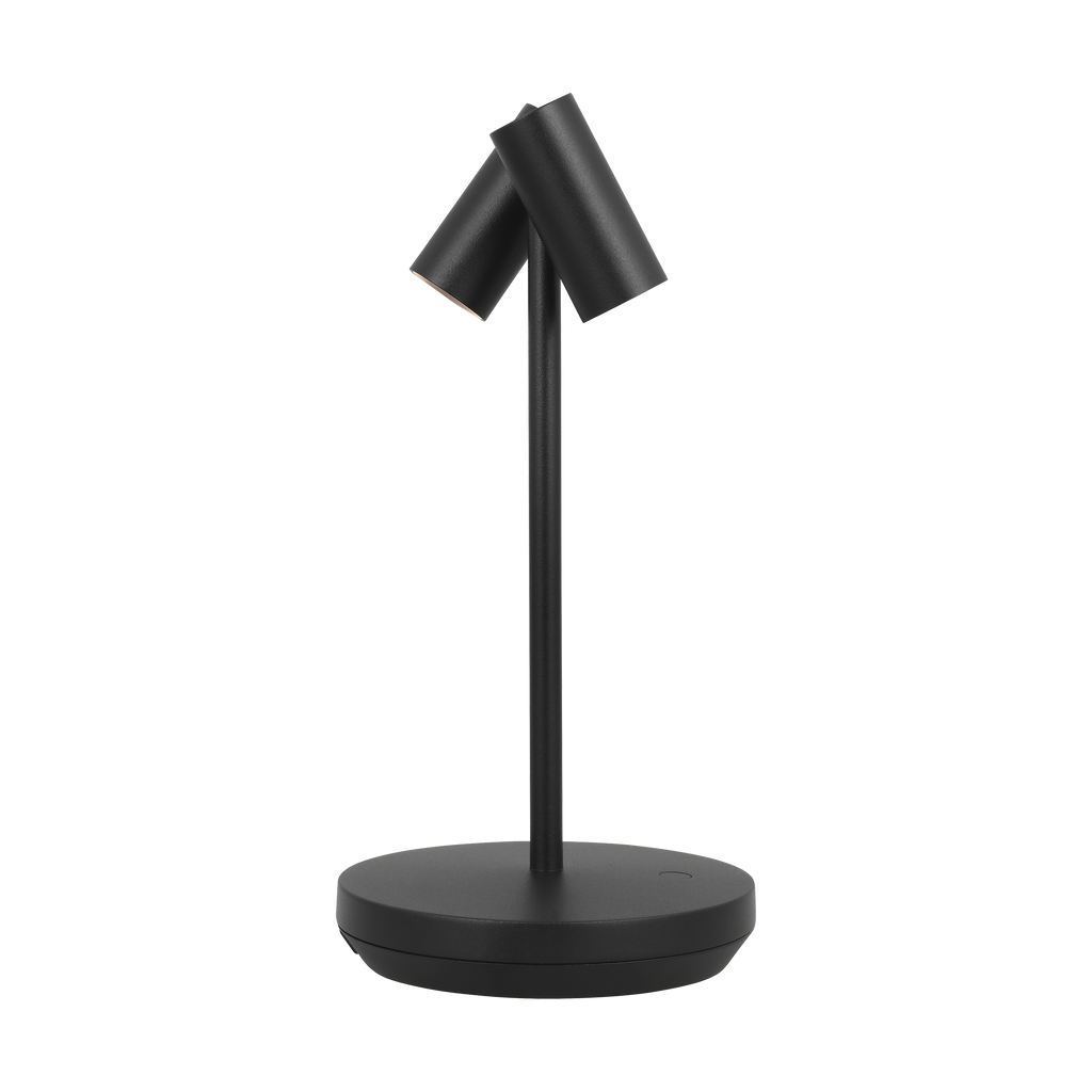 Doppia Short Accent Rechargeable Table Lamp Black 2700K 90 CRI