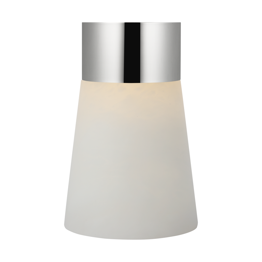 Caspe Alabaster 8 Rechargeable Table Lamp polished nickel 2700K 90 CRI