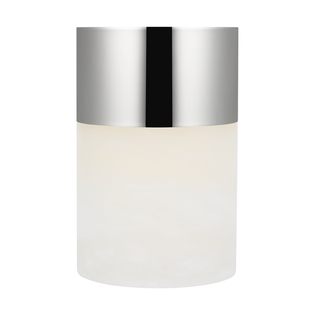 Caspe Alabaster 6 Rechargeable Table Lamp Polished Nickel 2700K 90 CRI