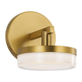Khan Small Sconce Burnished Brass Bulbs Inc