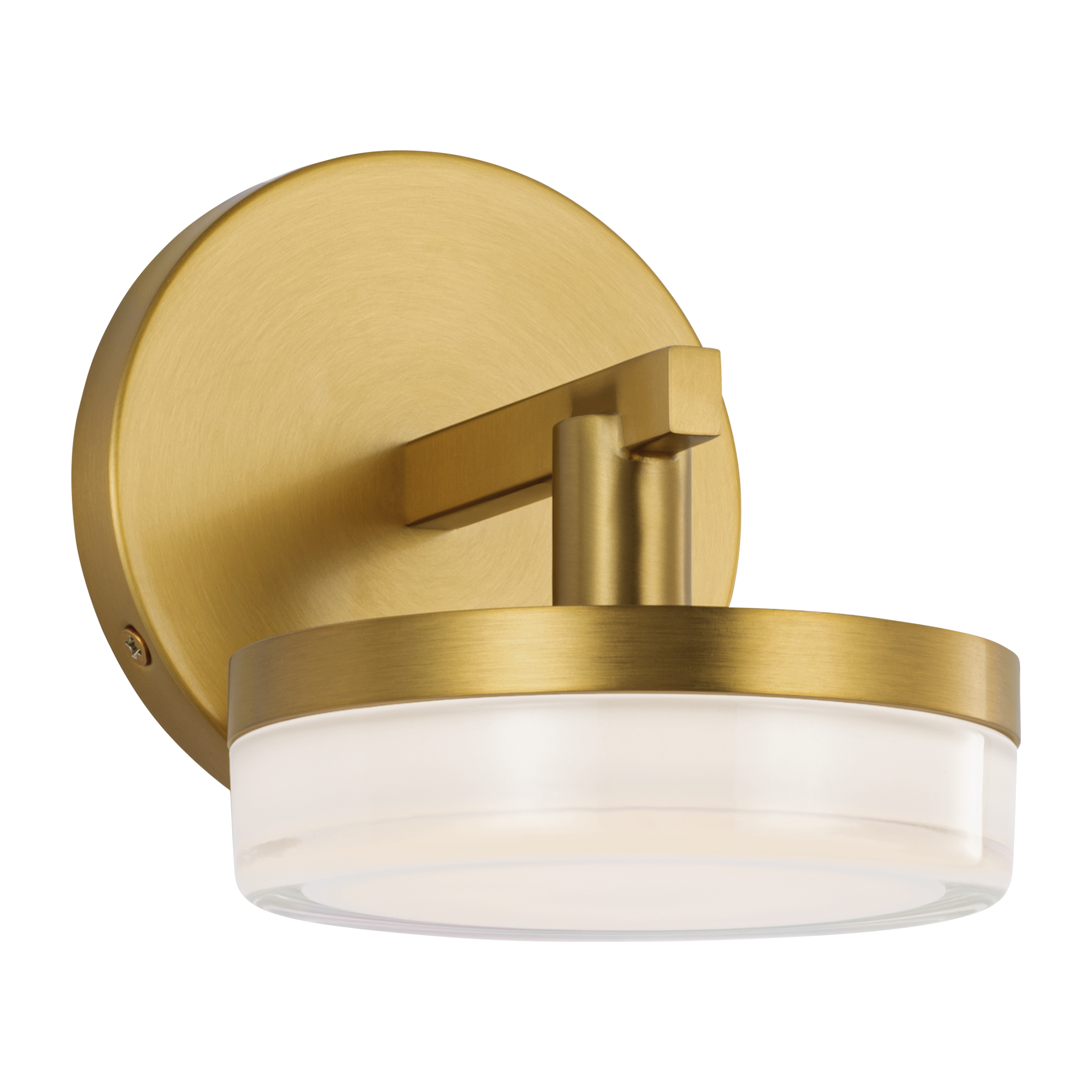 Khan Small Sconce Burnished Brass Bulbs Inc