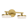 Khan 2 - Light Vanity Burnished Brass Bulbs Inc