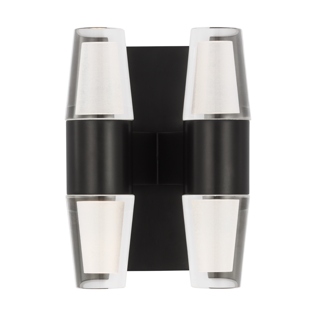 Lassell Double Short Sconce | Dark Bronze 2700K 120V