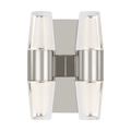 Lassell Double Short Sconce | Polished Nickel 2700K 120V