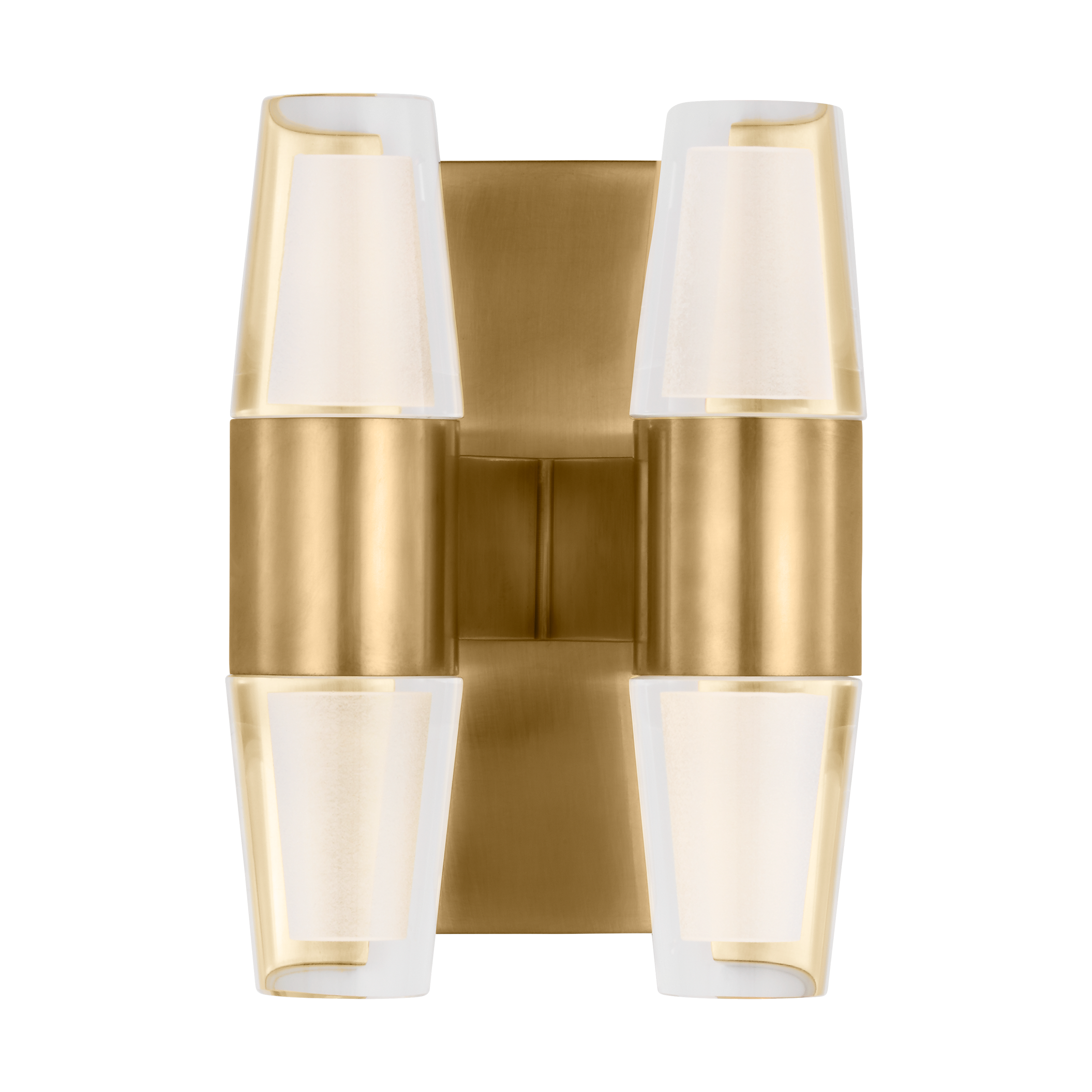 Lassell Double Short Sconce | Natural Brass 2700K 120V