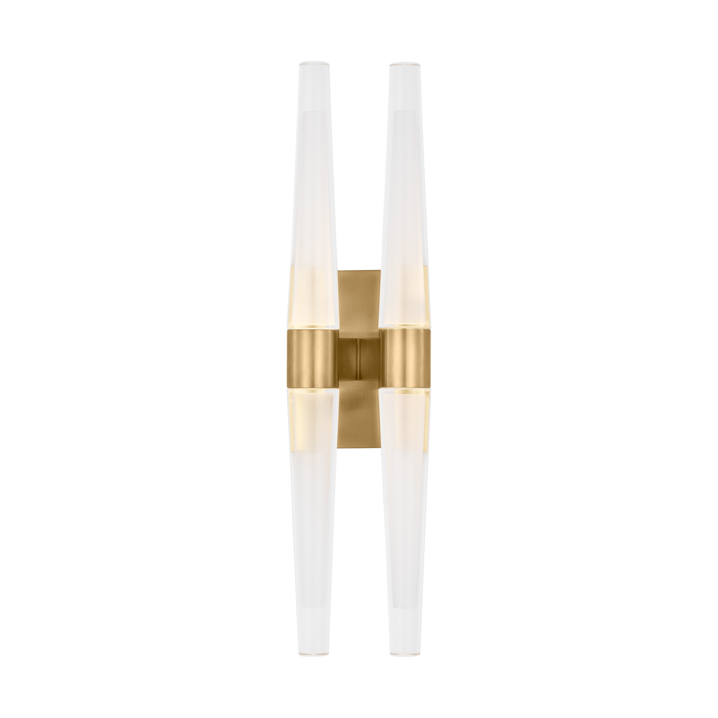 Lassell Double Tall Sconce | Natural Brass 2700K 120V