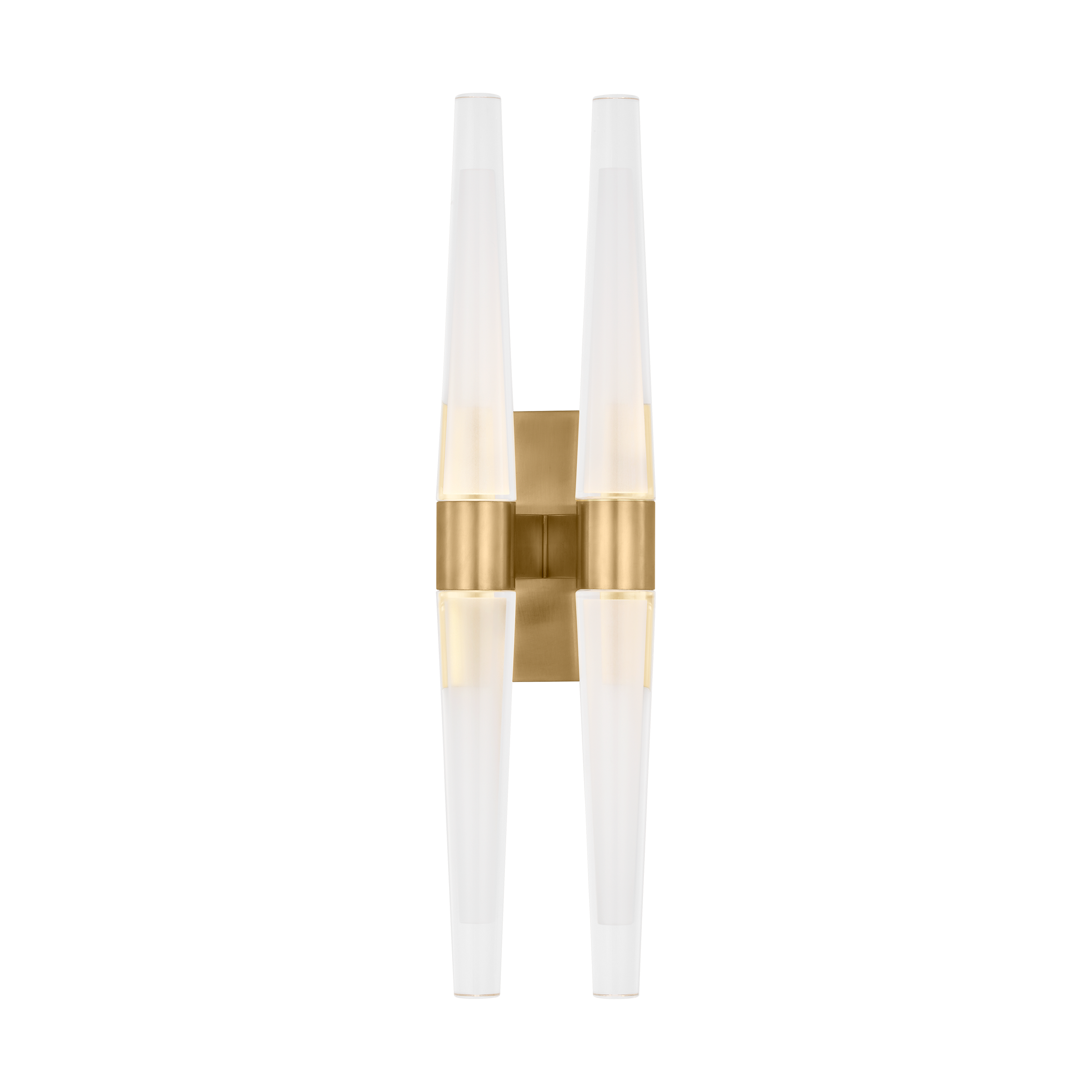 Lassell Double Tall Sconce | Natural Brass 2700K 120V
