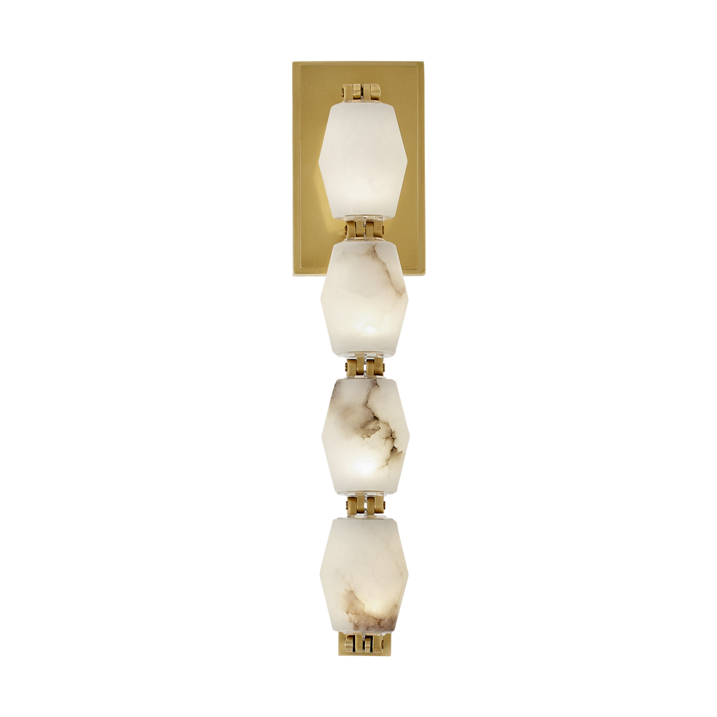 Collier Alabaster 15 Sconce | Hand-Rubbed Antique Brass 2700K